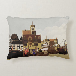 Medieval Harbour Accent Pillow