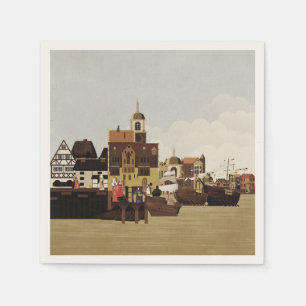 Medieval Harbour Napkin