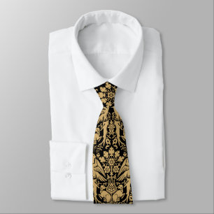Medieval Hawks & Hounds Print Pattern Tie