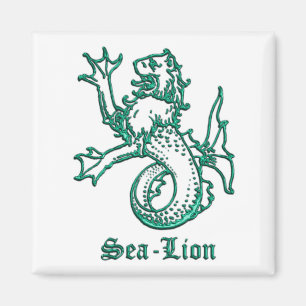 Medieval Heraldry Sea-lion Magnet