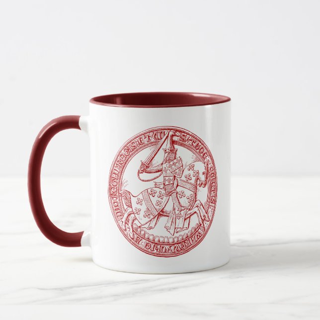 Medieval Heraldry Seal of Thomas de Beauchamp Mug (Left)