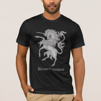 Medieval Heraldry Unicorn rampant white T-Shirt