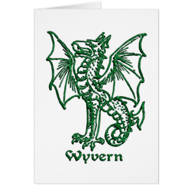 Medieval heraldry -Wyvern (Front)