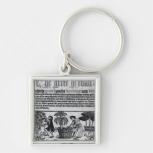 Medieval Herb Garden Keychain