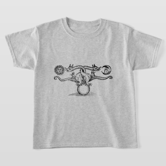 Medieval Hermes Dragons T-Shirt (Laydown)