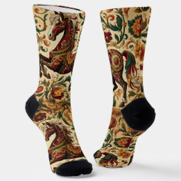 Medieval Horse Crew Socks
