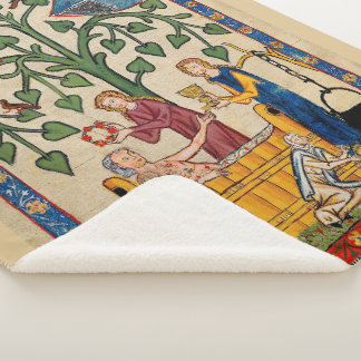 Medieval Hot Tub Sherpa Blanket
