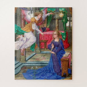 Medieval illuminated art "The Annunciation" Jigsaw Puzzle