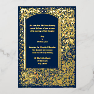 Medieval Illuminated Birds & Flowers Wedding
