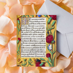 Medieval Illuminated Manuscript Gospel St John Postcard