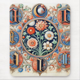 Medieval Illumination Customizable Mouse Pad