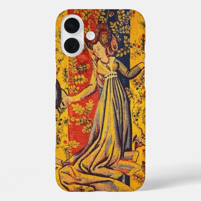 Medieval Italian Red Blue Yellow Chinoiserie  Case-Mate iPhone Case (Back)