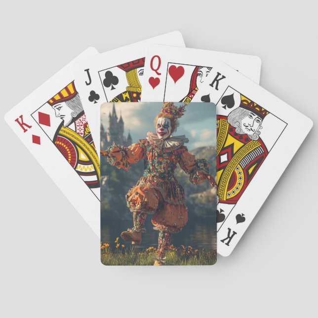 Medieval Jester. Surreal art for your game Playing Cards (Back)