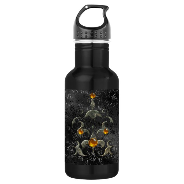 Medieval Jewel on Black 532 Ml Water Bottle (Front)