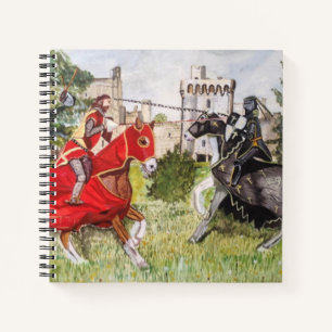 Medieval Joust In front of Castle Notebook