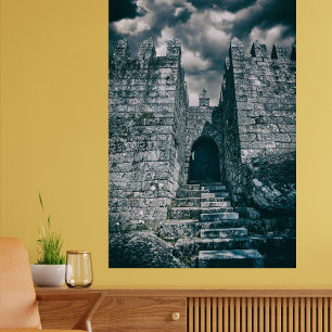Medieval keep of castle photo print