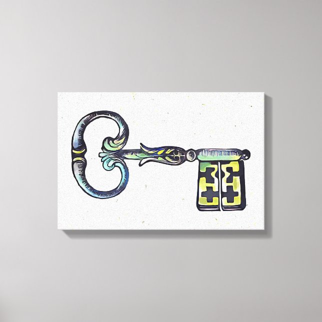 Medieval key canvas print (Front)