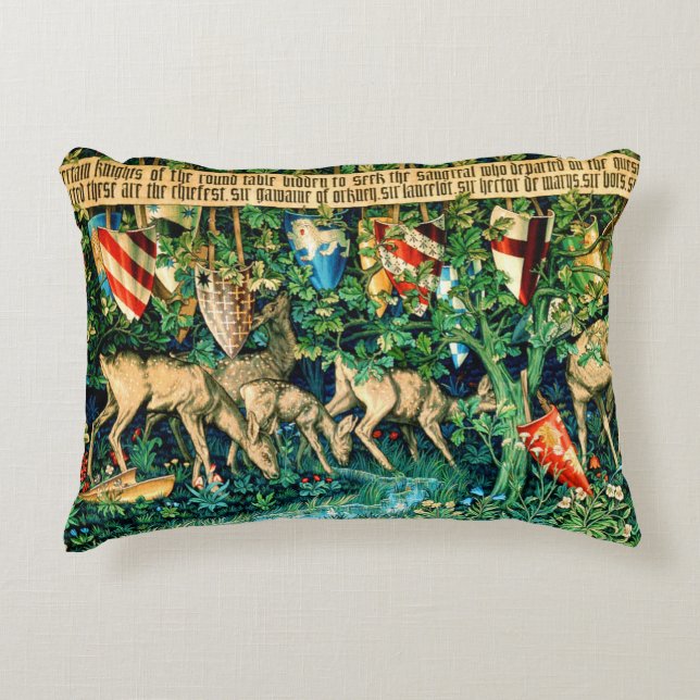 Medieval King Arthur William Morris Accent Pillow (Front)