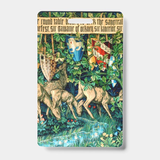 Medieval King Arthur William Morris Badge (Front)