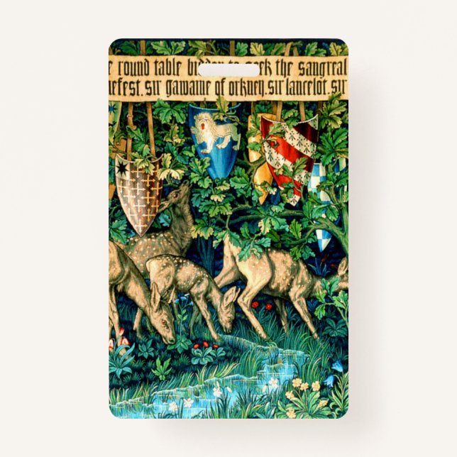 Medieval King Arthur William Morris Badge (Front)