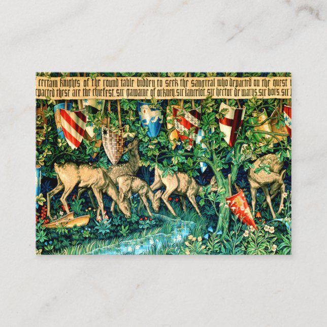 Medieval King Arthur William Morris Enclosure Card (Front)