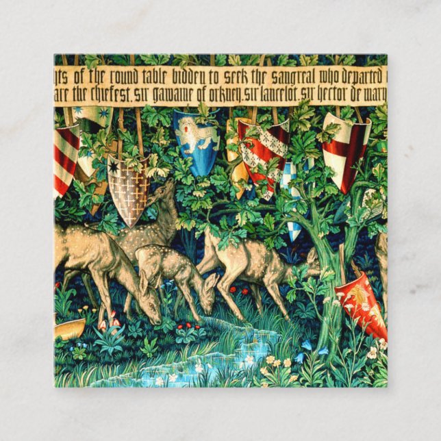 Medieval King Arthur William Morris Enclosure Card (Front)