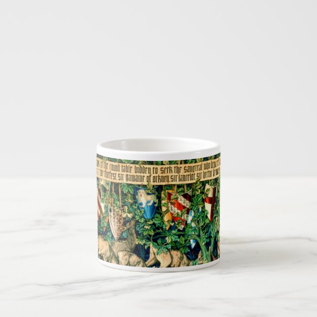 Medieval King Arthur William Morris Espresso Cup (Front)