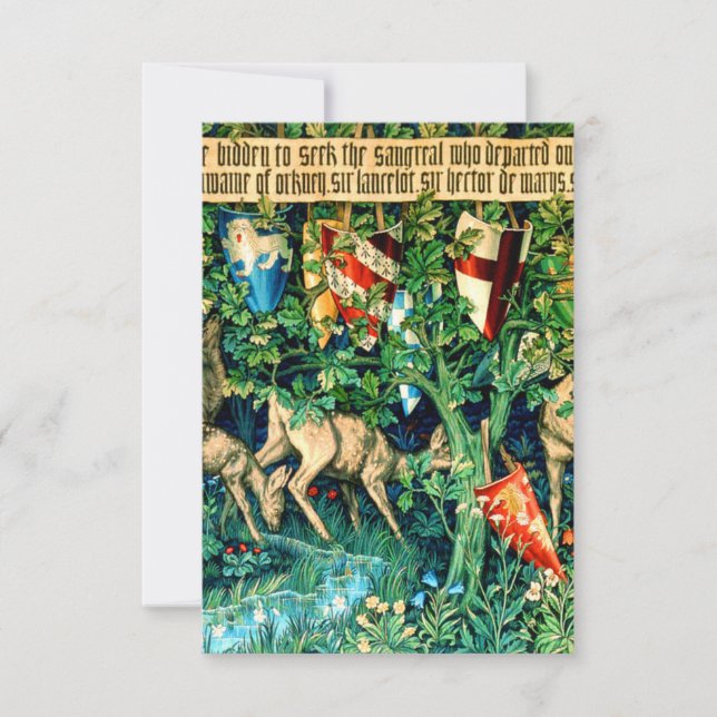 Medieval King Arthur William Morris Invitation (Front)