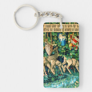 Medieval King Arthur William Morris Keychain