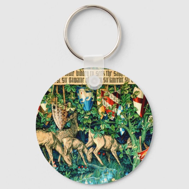 Medieval King Arthur William Morris Keychain (Front)