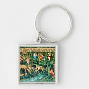 Medieval King Arthur William Morris Keychain