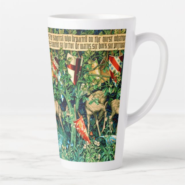 Medieval King Arthur William Morris Latte Mug (Right)