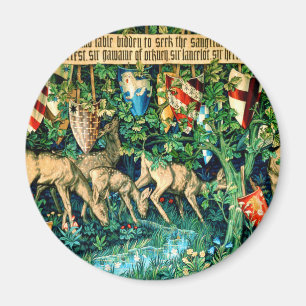 Medieval King Arthur William Morris Magnet
