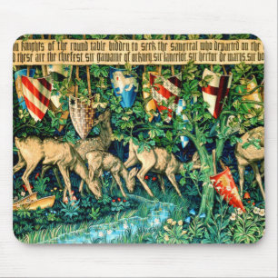 Medieval King Arthur William Morris Mouse Pad