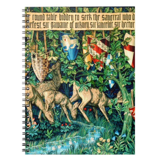 Medieval King Arthur William Morris Notebook (Front)