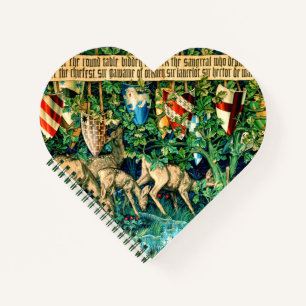 Medieval King Arthur William Morris Notebook