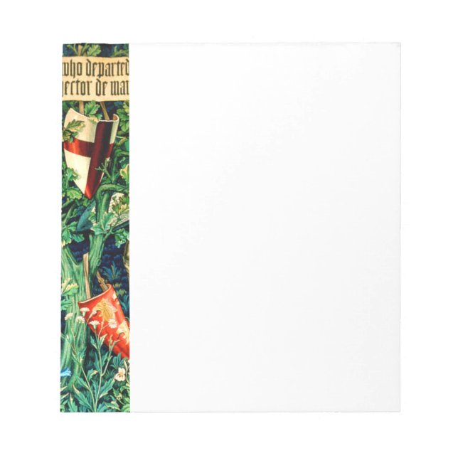 Medieval King Arthur William Morris Notepad (Front)