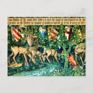 Medieval King Arthur William Morris Postcard