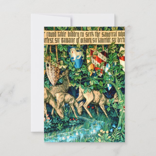 Medieval King Arthur William Morris RSVP Card (Front)