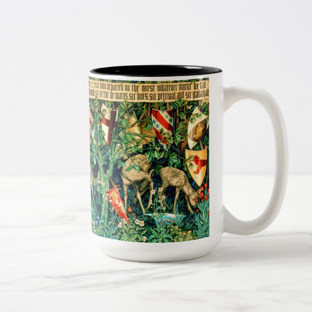 Medieval King Arthur William Morris Two-Tone Coffee Mug (Right)