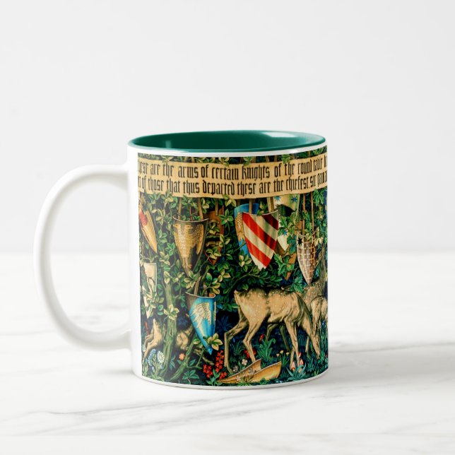 Medieval King Arthur William Morris Two-Tone Coffee Mug (Left)