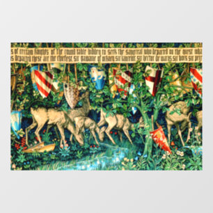 Medieval King Arthur William Morris Window Cling