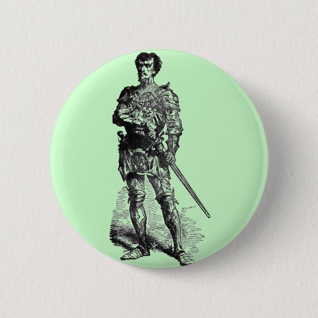 Medieval Knight 2 Inch Round Button (Front)