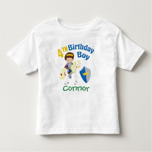 Medieval Knight 4th Birthday Boy Toddler T-shirt