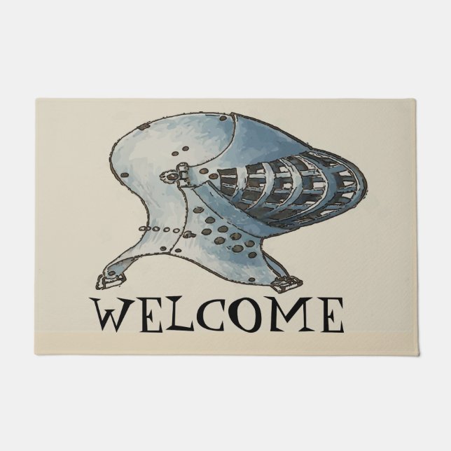 Medieval Knight, add text Doormat (Front)