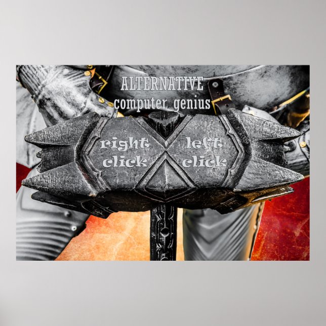 Medieval knight - Alternative Computer Genius Poster (Front)
