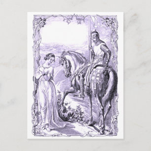 Medieval Knight and Lady Postcard