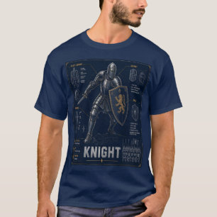 Medieval Knight Blueprint T-Shirt   European Armou