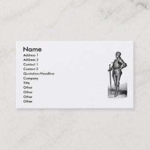 Medieval Knight Business Card