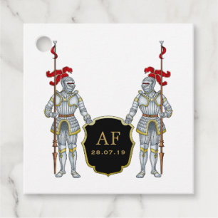 Medieval Knight Castle Monogram Favour Tags